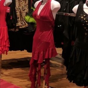 very fine red sparkly latin dress ballroom dance sport
